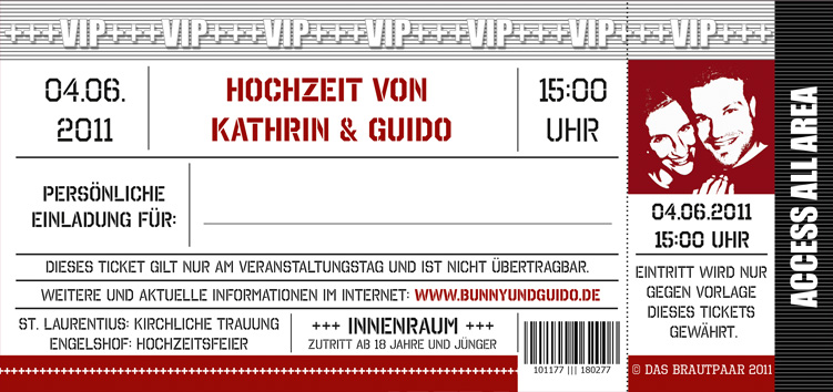 Nicht das Ticket vergessen haben